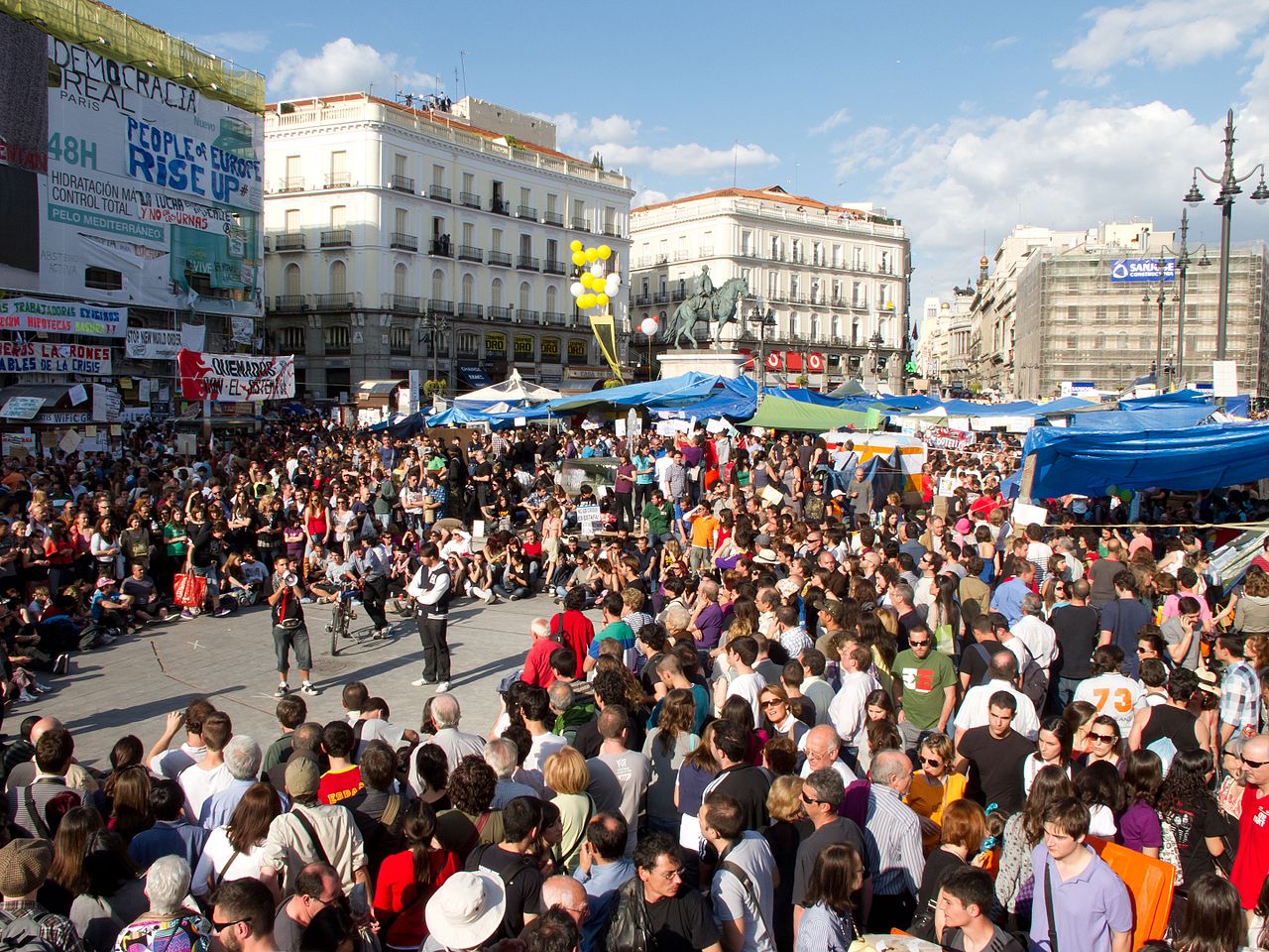 Protestas en la Puerta del Sol de Madrid en mayo de 2011 (Carlos Delgado)